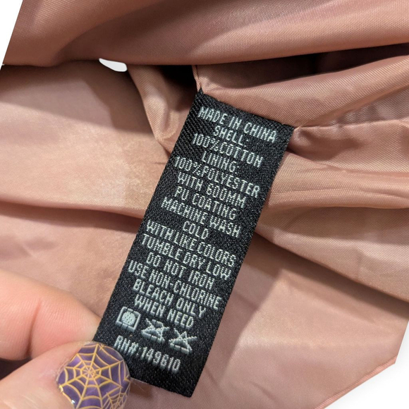 GLAMSIA Pink Cotton Trench Coat Medium NWT - Picture 6 of 10